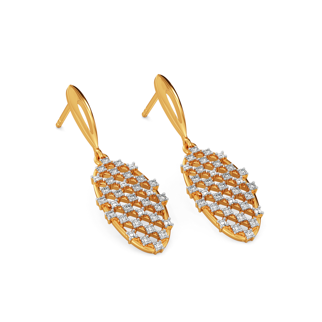 Just Meshing Around Diamond Earrings