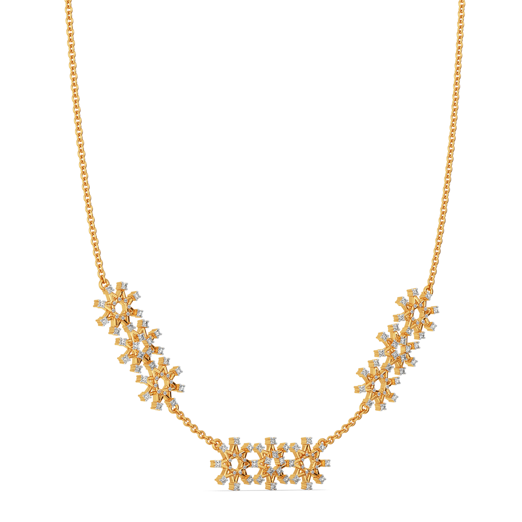 Mesh and Mingle Diamond Necklaces