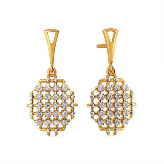 Mesh Vibes Only  Diamond Earrings