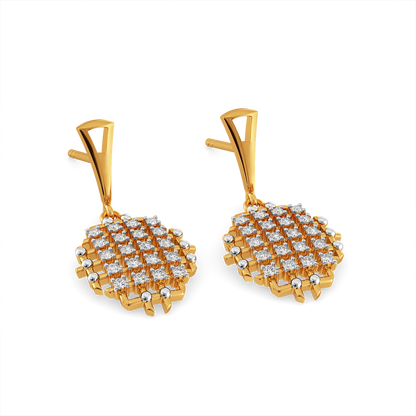 Mesh Vibes Only  Diamond Earrings