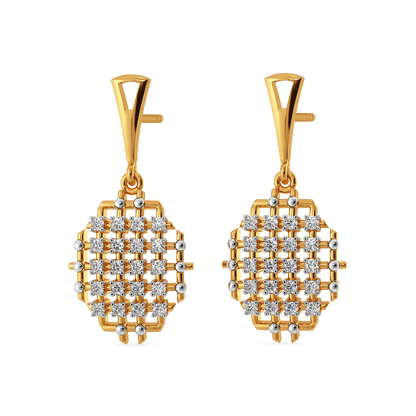 Mesh Vibes Only  Diamond Earrings
