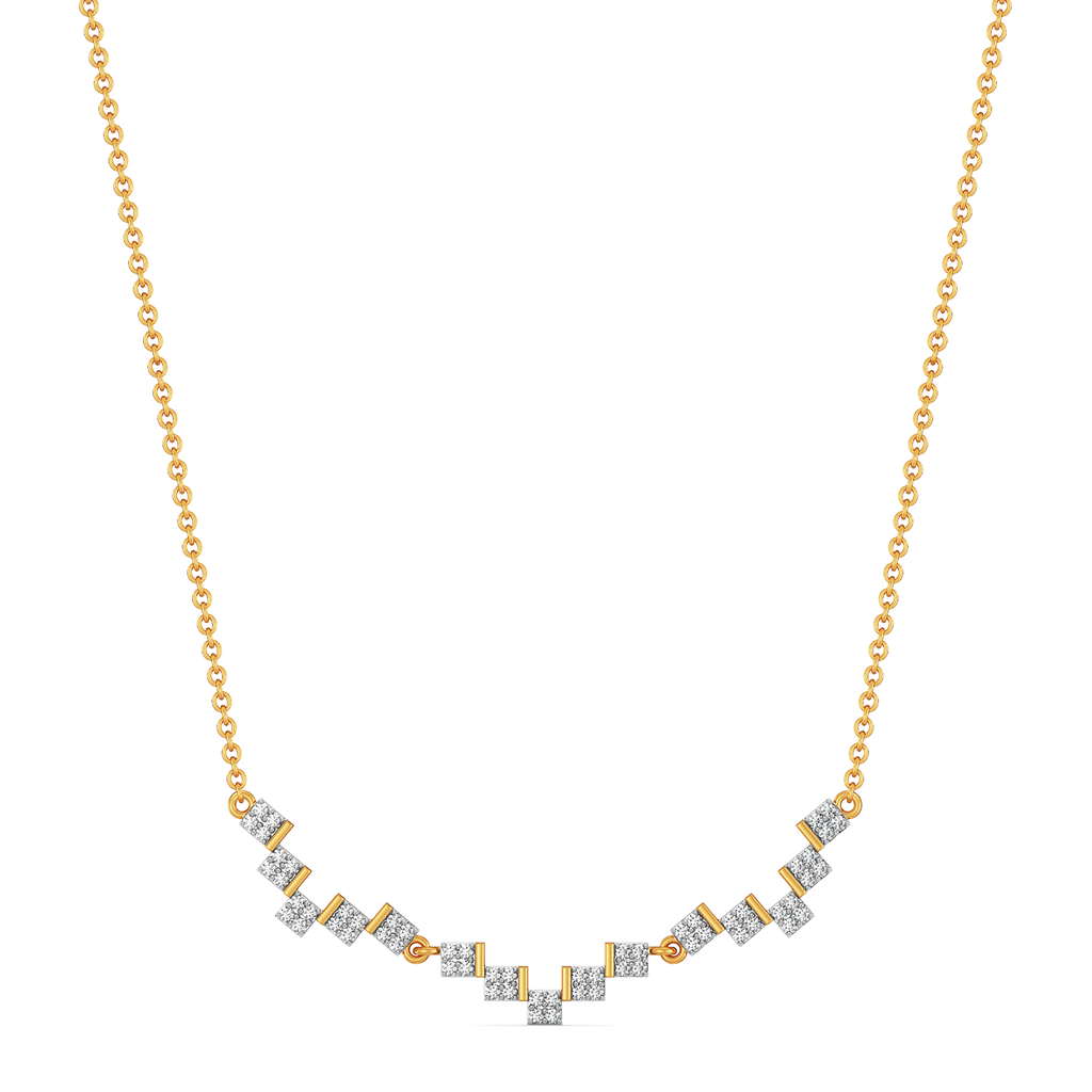 Plaid Perfect Diamond Necklaces