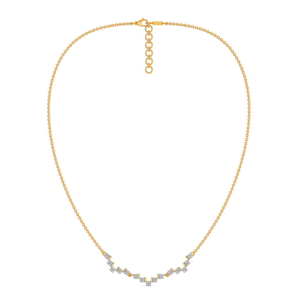 Plaid Perfect Diamond Necklaces