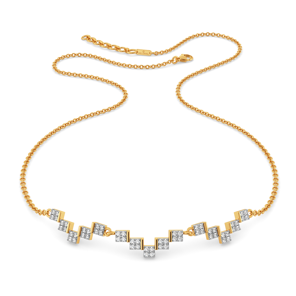 Plaid Perfect Diamond Necklaces