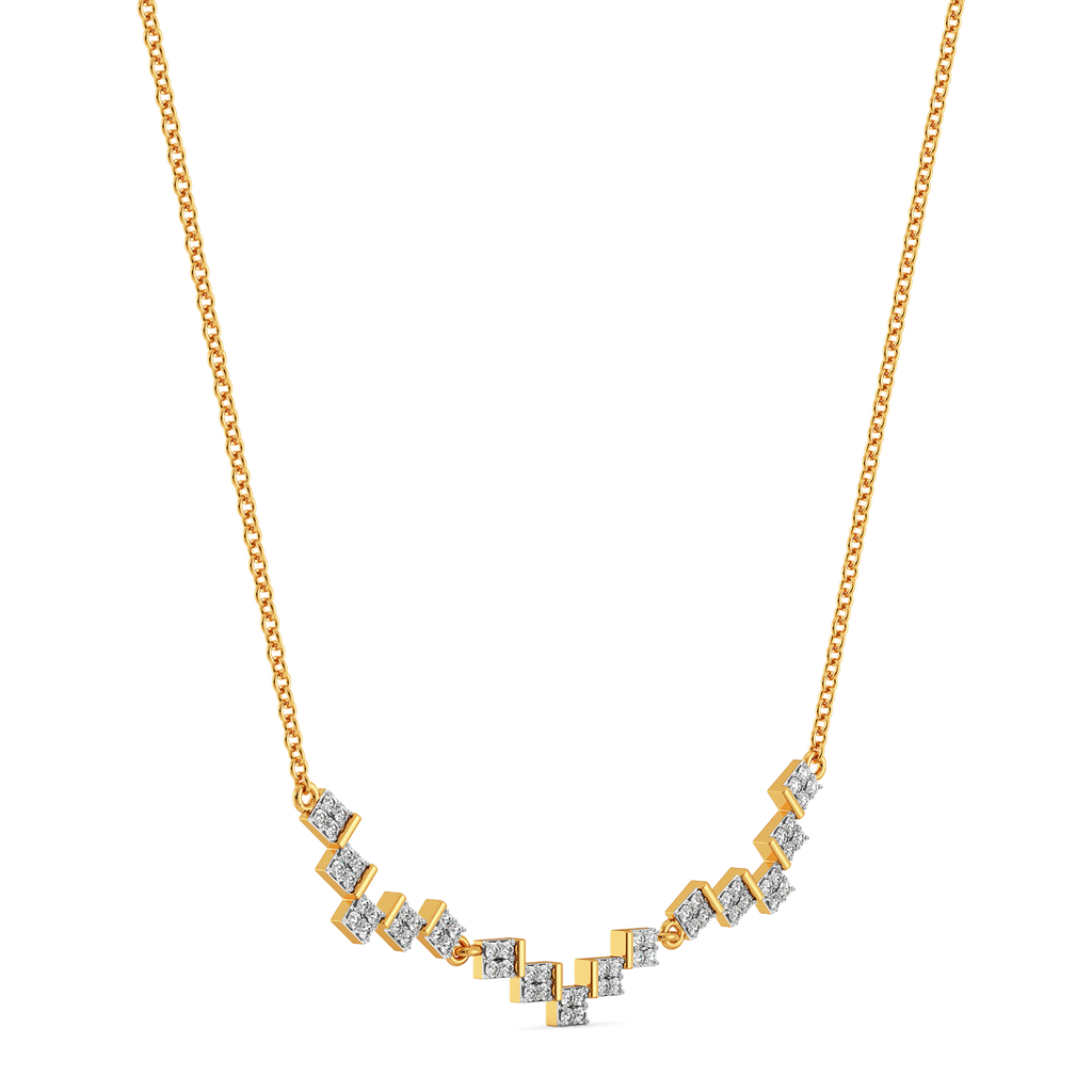 Plaid Perfect Diamond Necklaces
