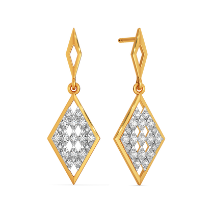 Power Plaid Diamond Earrings
