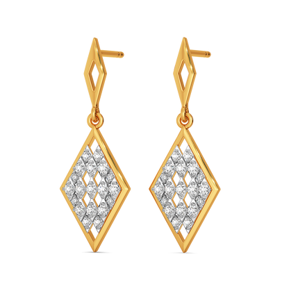 Power Plaid Diamond Earrings