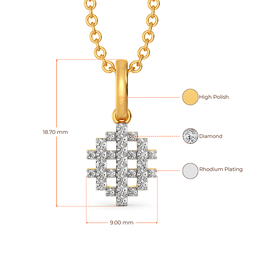 Plaid is the Key Diamond Pendants
