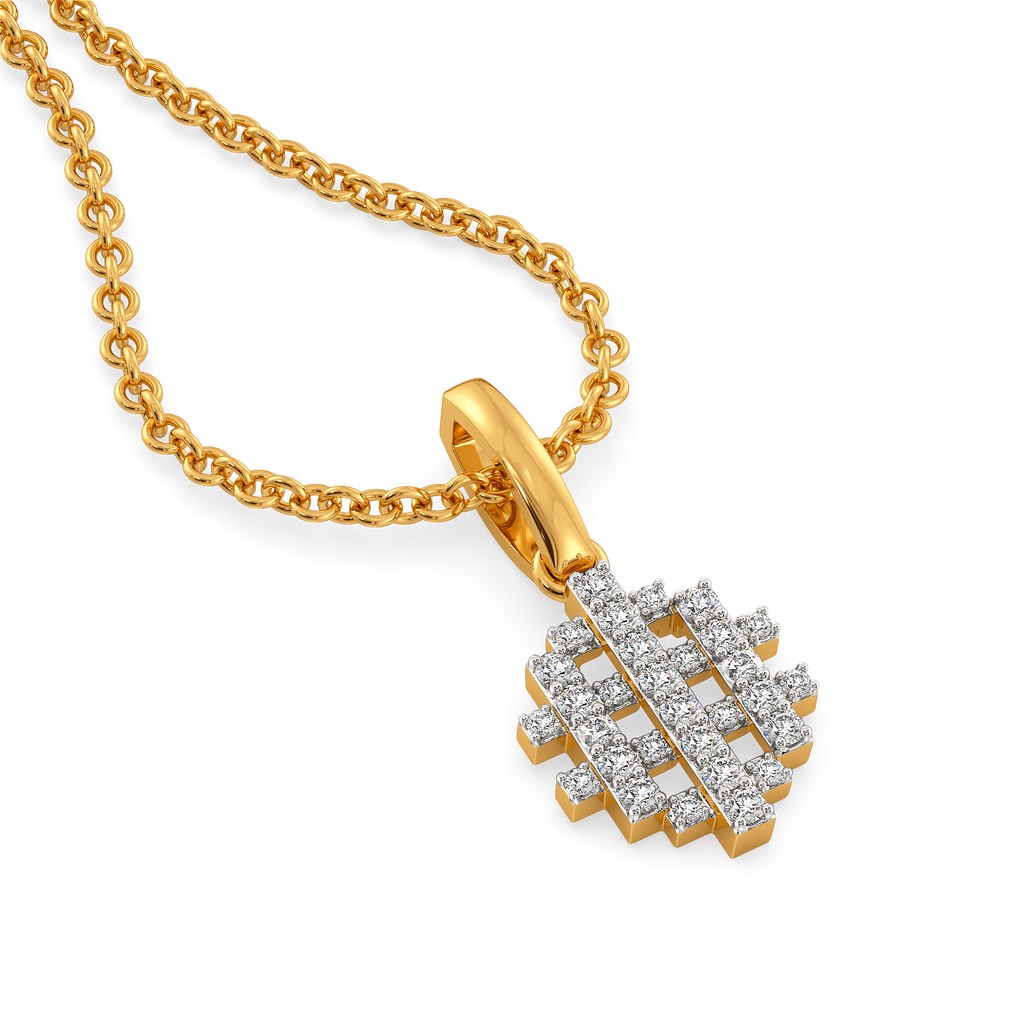 Plaid is the Key Diamond Pendants