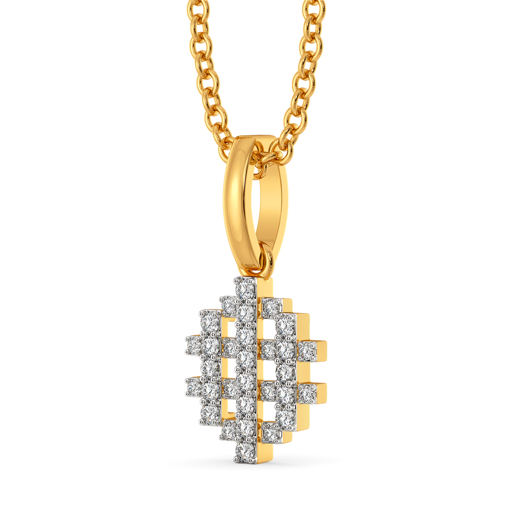 Plaid is the Key Diamond Pendants