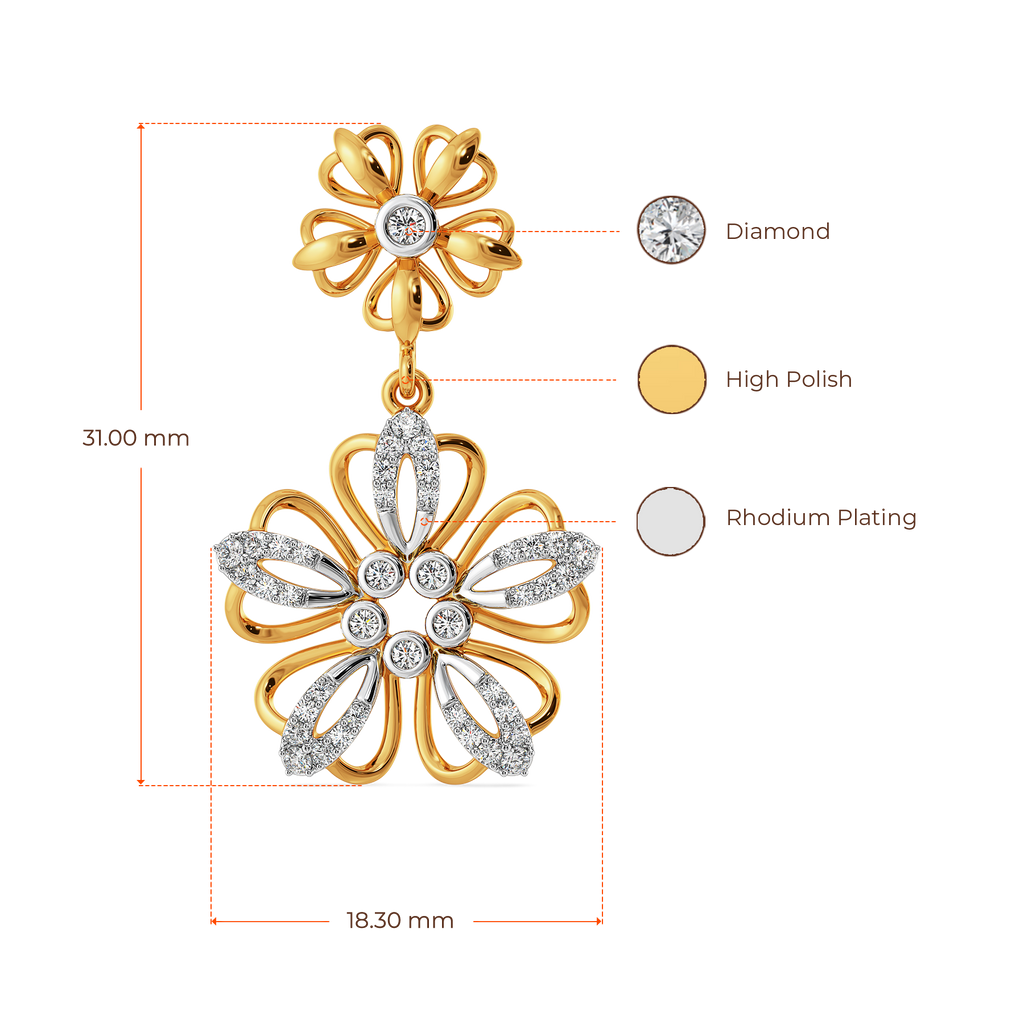 Feeling Floral and Fabulous Diamond Earrings