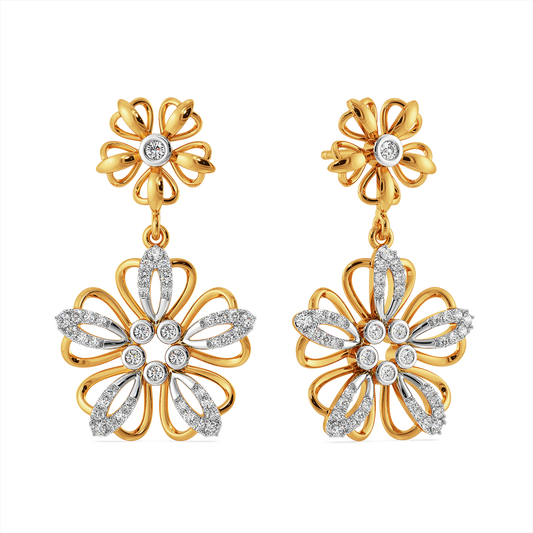 Feeling Floral and Fabulous Diamond Earrings