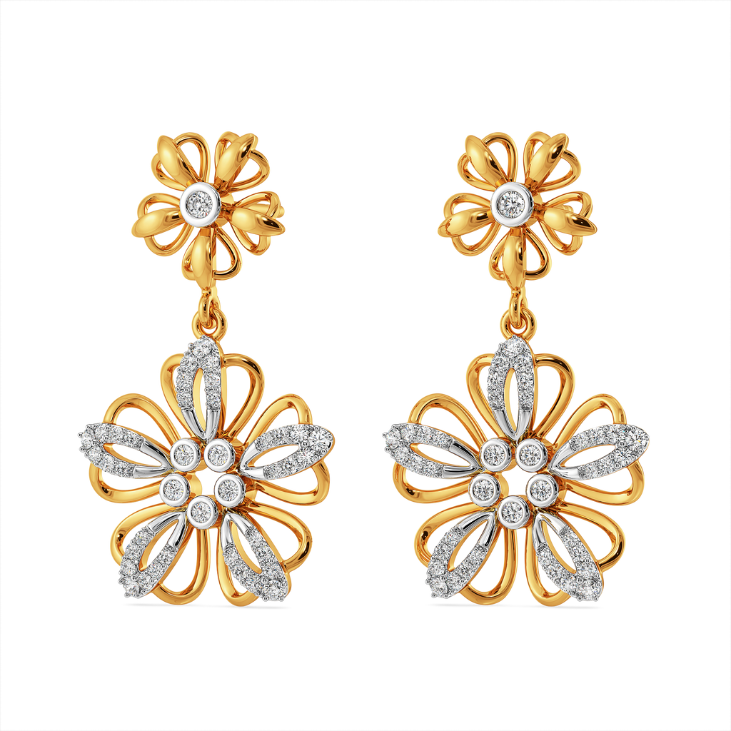 Feeling Floral and Fabulous Diamond Earrings