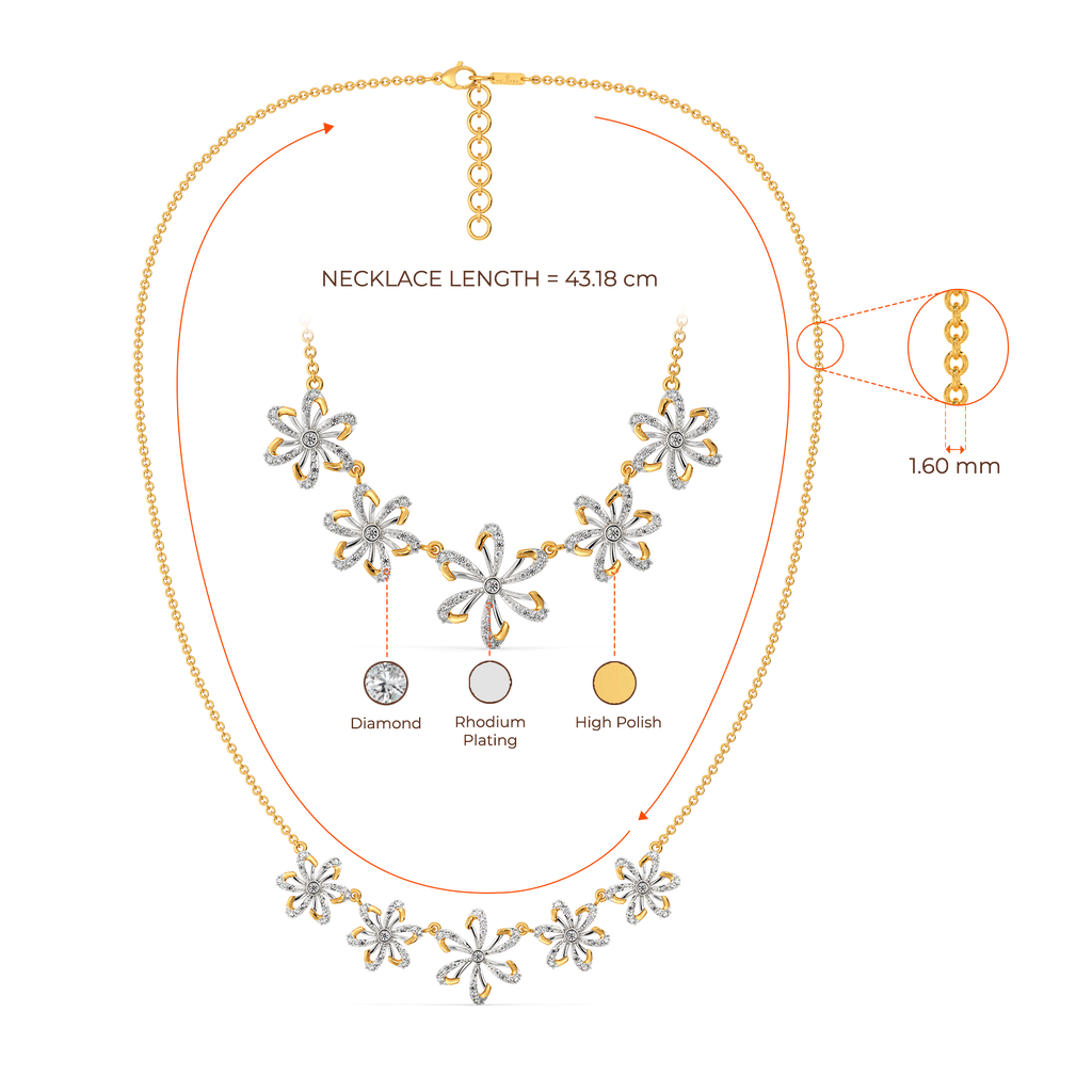 Make My Heart Blossom Diamond Necklaces