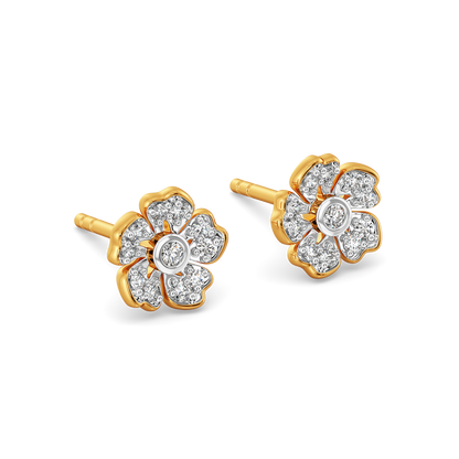 Little Flower Power Diamond Earrings