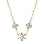 Golden Bloom With Beauty Diamond Necklaces