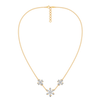 Golden Bloom With Beauty Diamond Necklaces