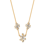 Golden Bloom With Beauty Diamond Necklaces