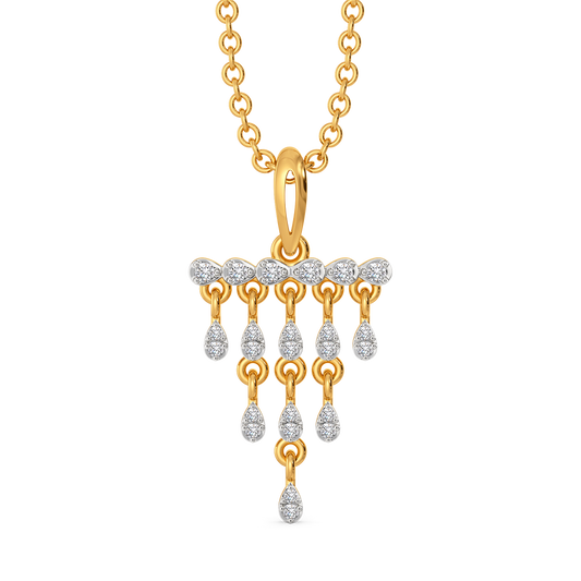 Fringe Toned Diamond Pendants