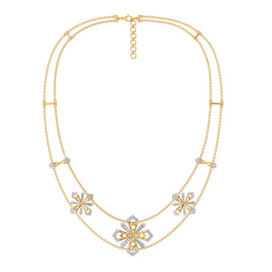 Petal Glow Diamond Necklaces