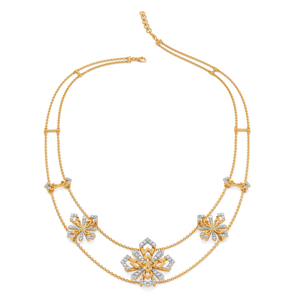 Petal Glow Diamond Necklaces