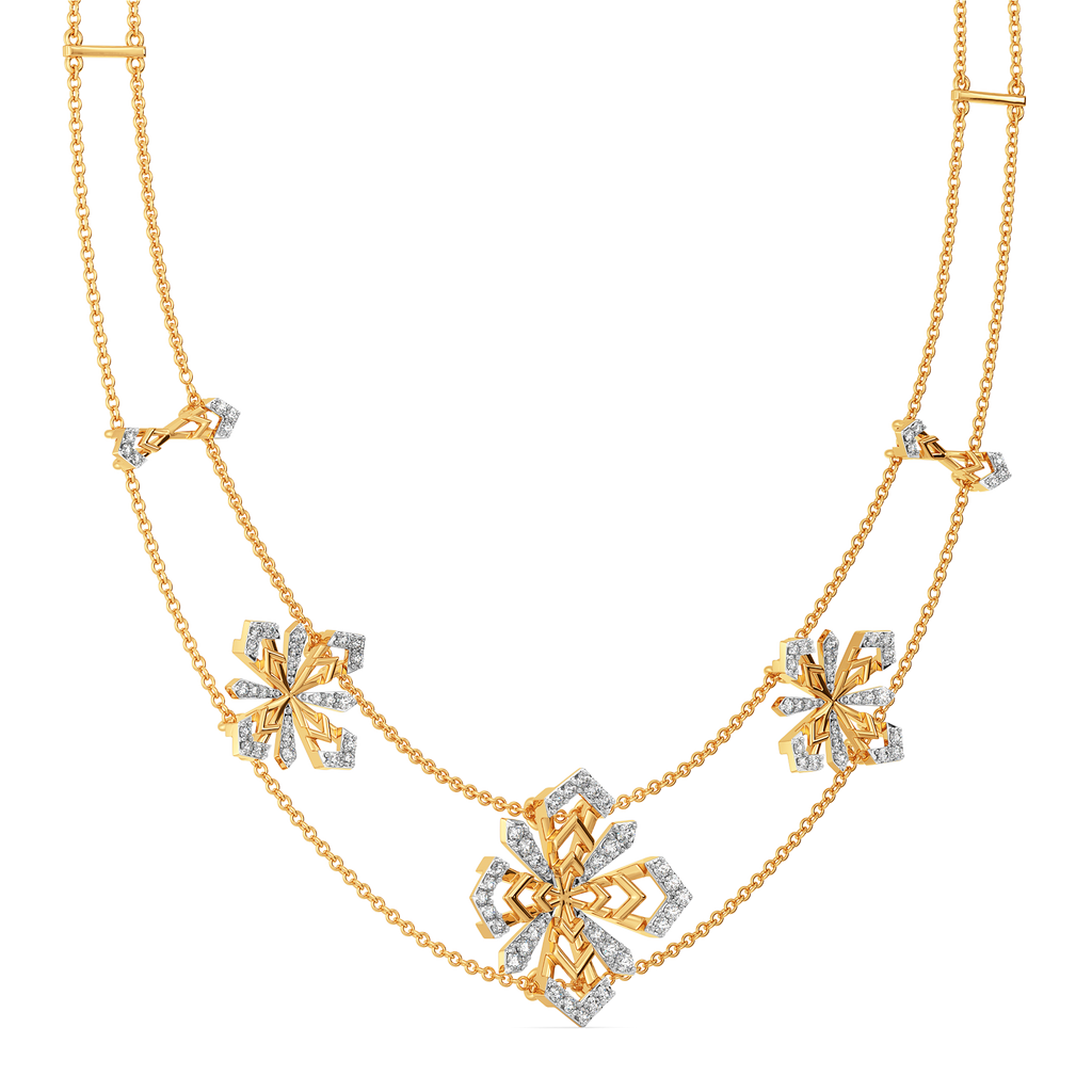 Petal Glow Diamond Necklaces