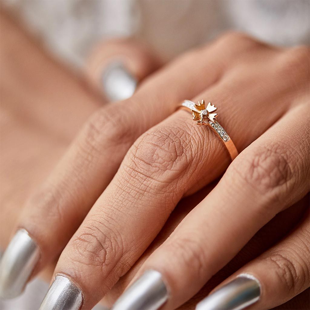 Rosy Daisy Diamond Rings