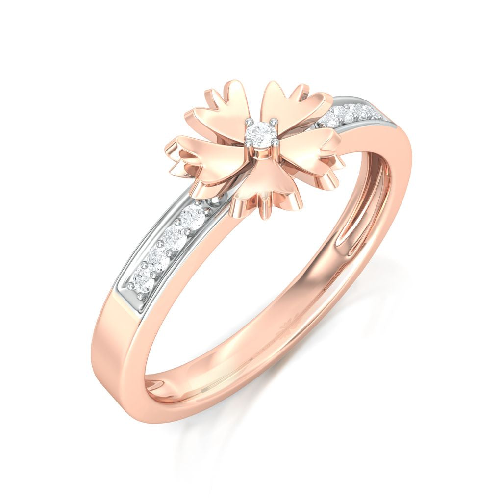 Rosy Daisy Diamond Rings