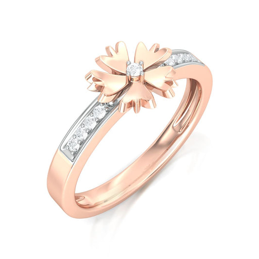 Rosy Daisy Diamond Rings