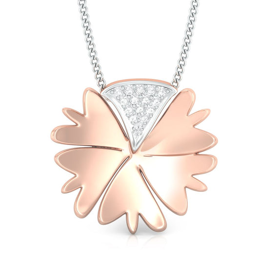 Rosy Daisy Diamond Pendants