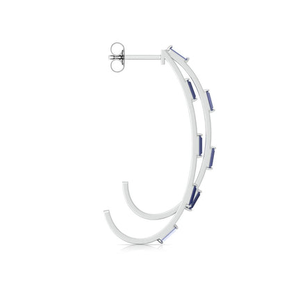 Sequential Blue Diamond Earrings