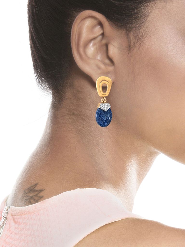 Button Pocket Diamond Earrings