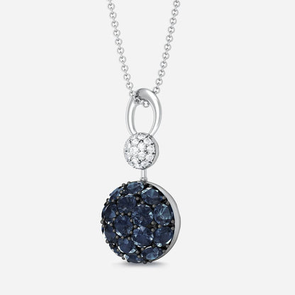 Blue Orb Diamond Pendants