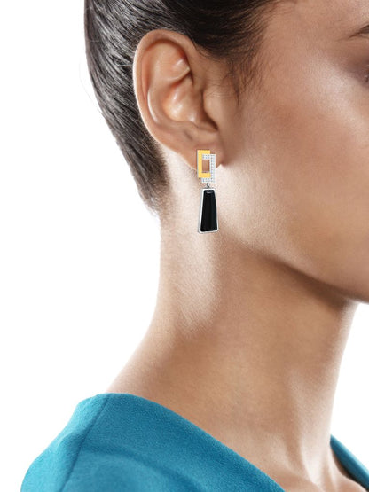 Little Black Onyx Diamond Earrings
