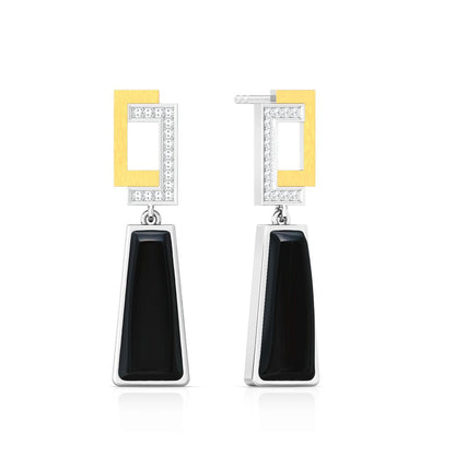 Little Black Onyx Diamond Earrings