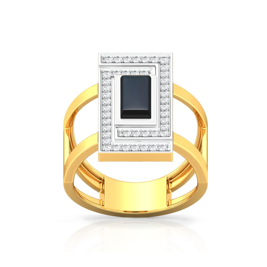 Little Black Onyx Diamond Rings