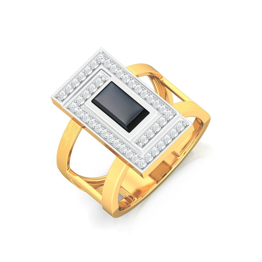 Little Black Onyx Diamond Rings