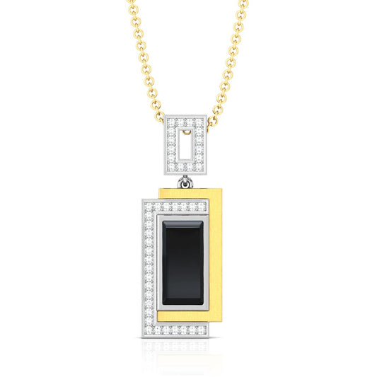 Little Black Onyx Diamond Pendants