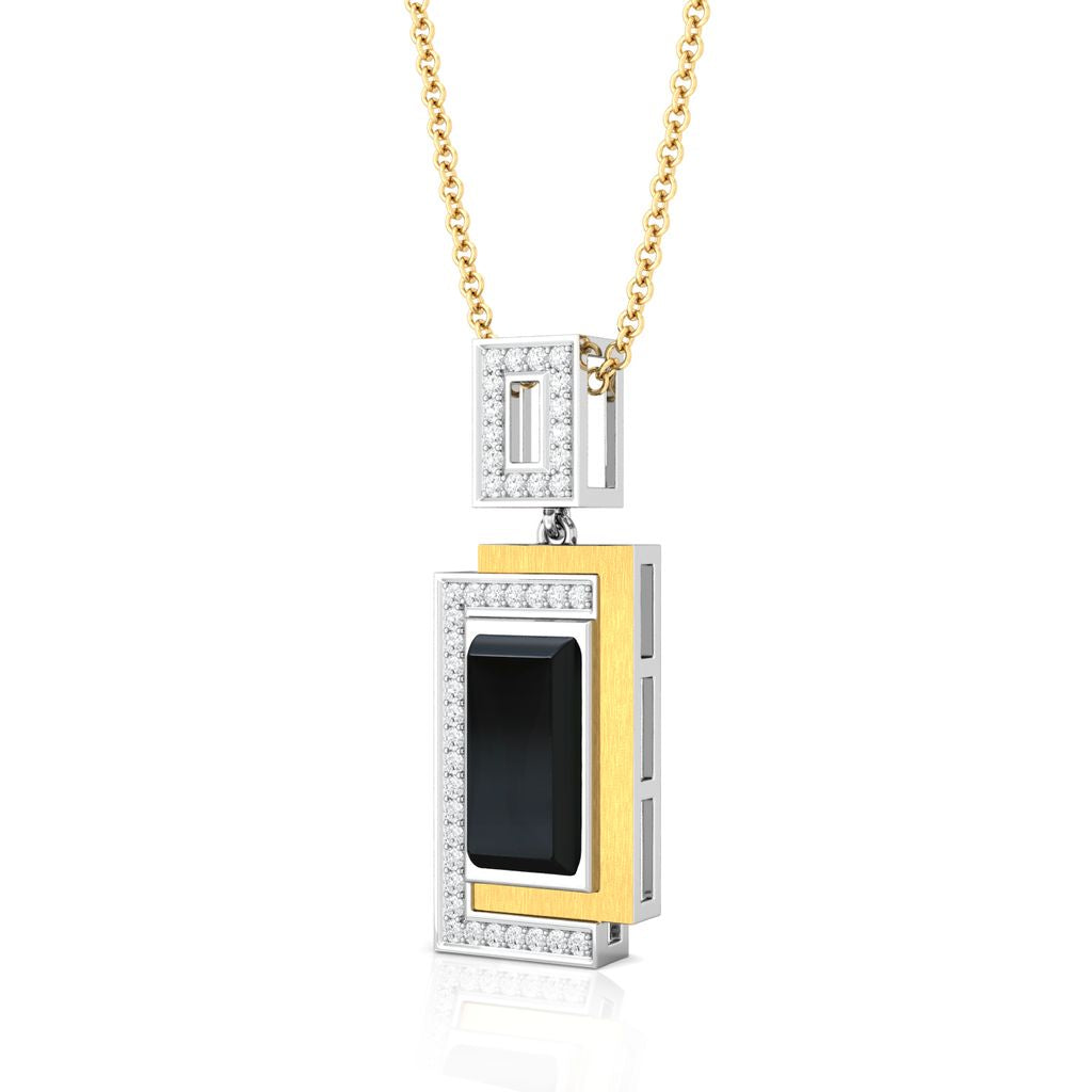 Little Black Onyx Diamond Pendants