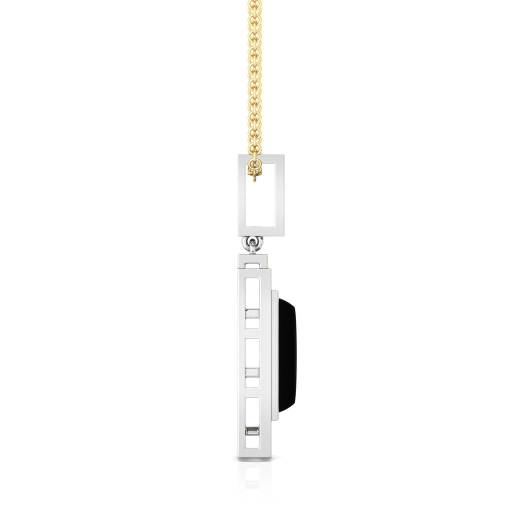 Little Black Onyx Diamond Pendants