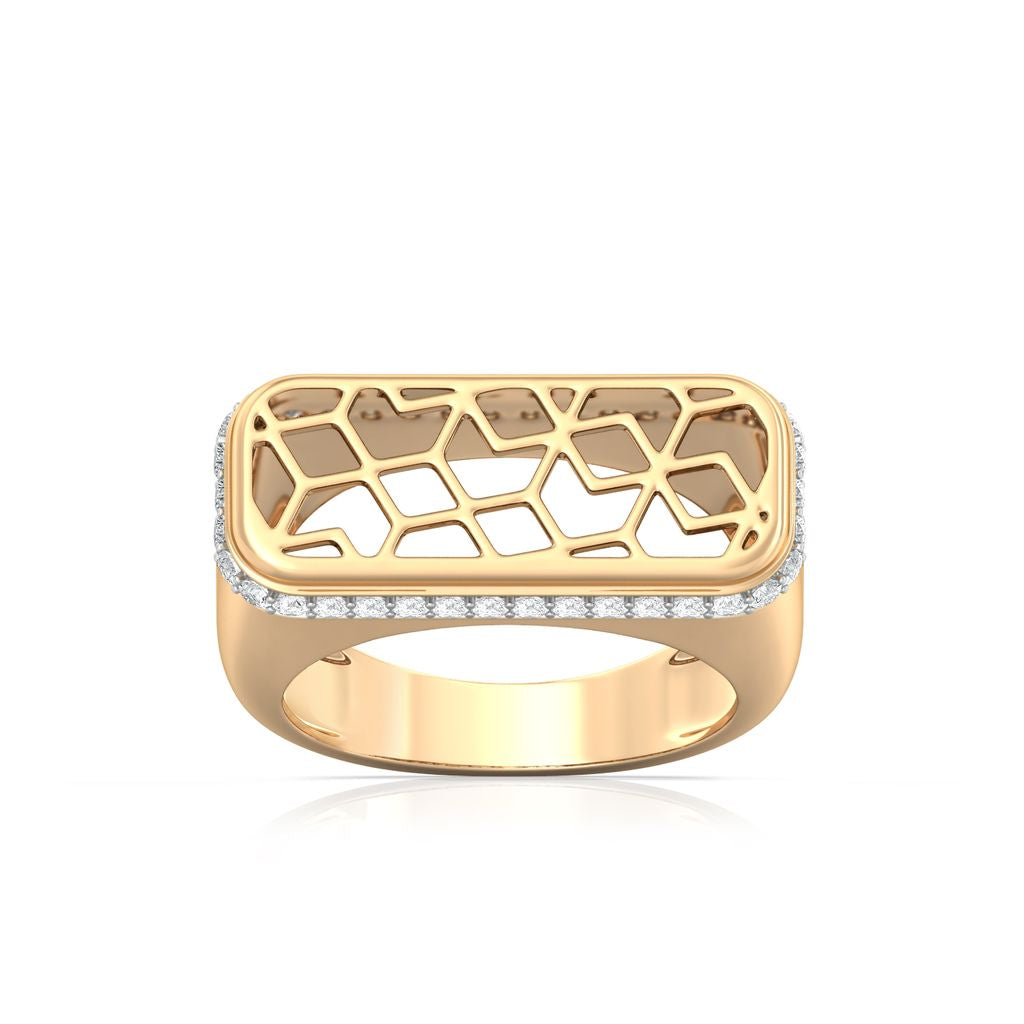 Gold Web Diamond Rings