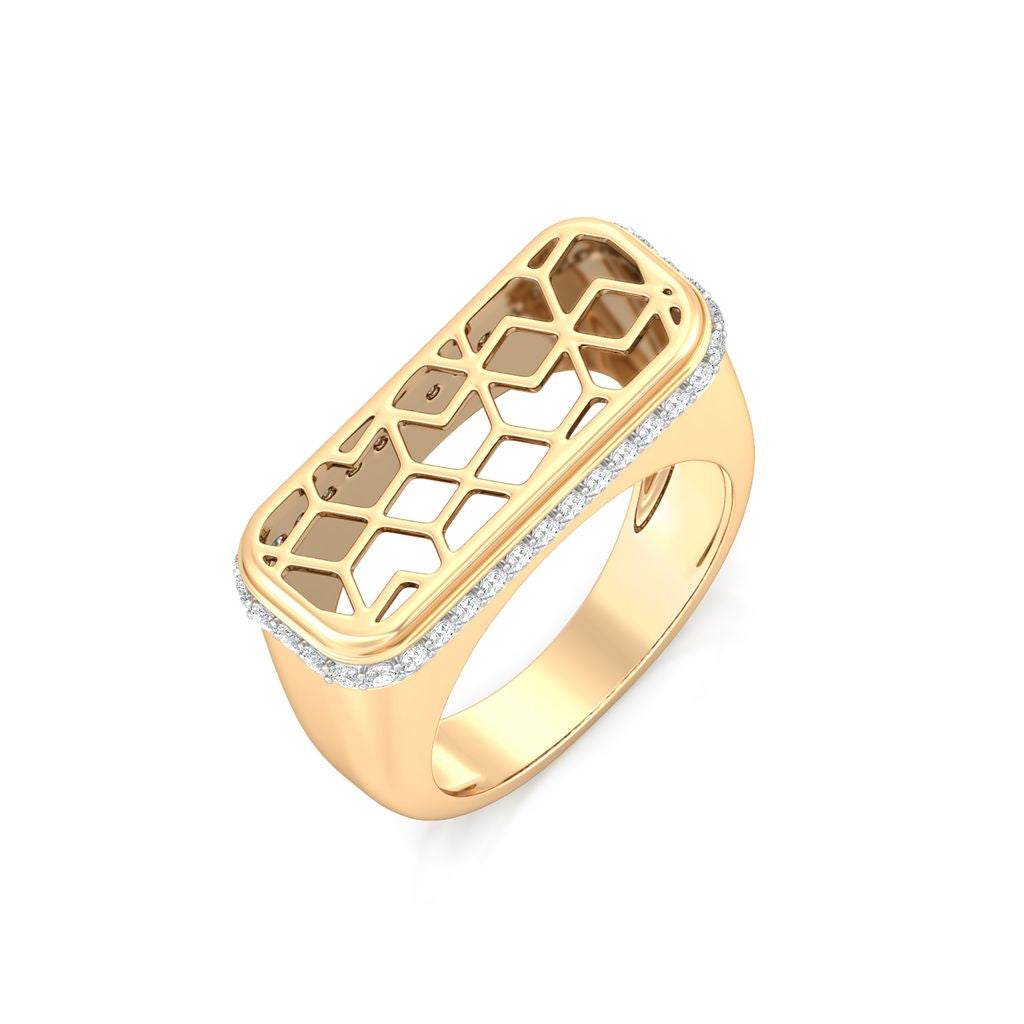 Gold Web Diamond Rings