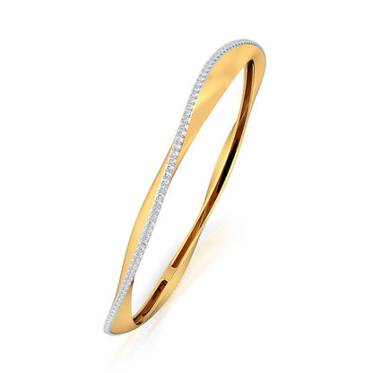 Dazzling Waves Diamond Bangles