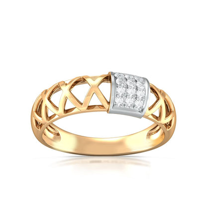 Golden Weave Diamond Rings