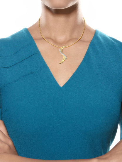 Ruffled Bow Diamond Pendants