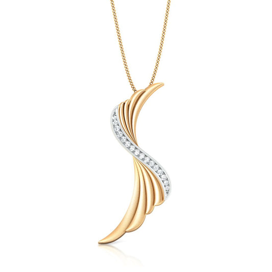 Ruffled Bow Diamond Pendants