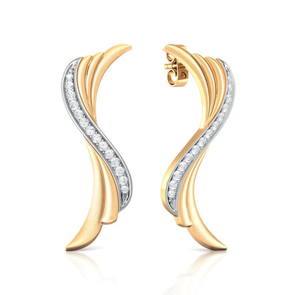 Ruffled Bow Diamond Earrings