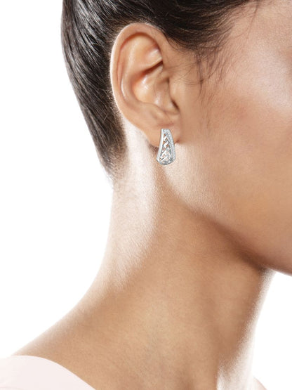 Cross-Hatch Diamond Earrings