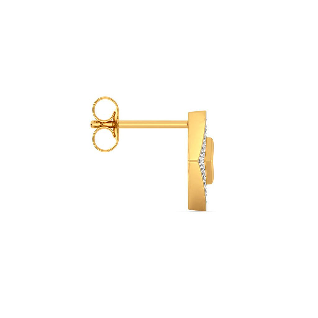 Rhombus Rims Diamond Earrings