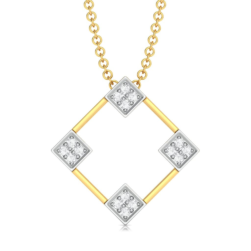 Square Lair Diamond Pendants